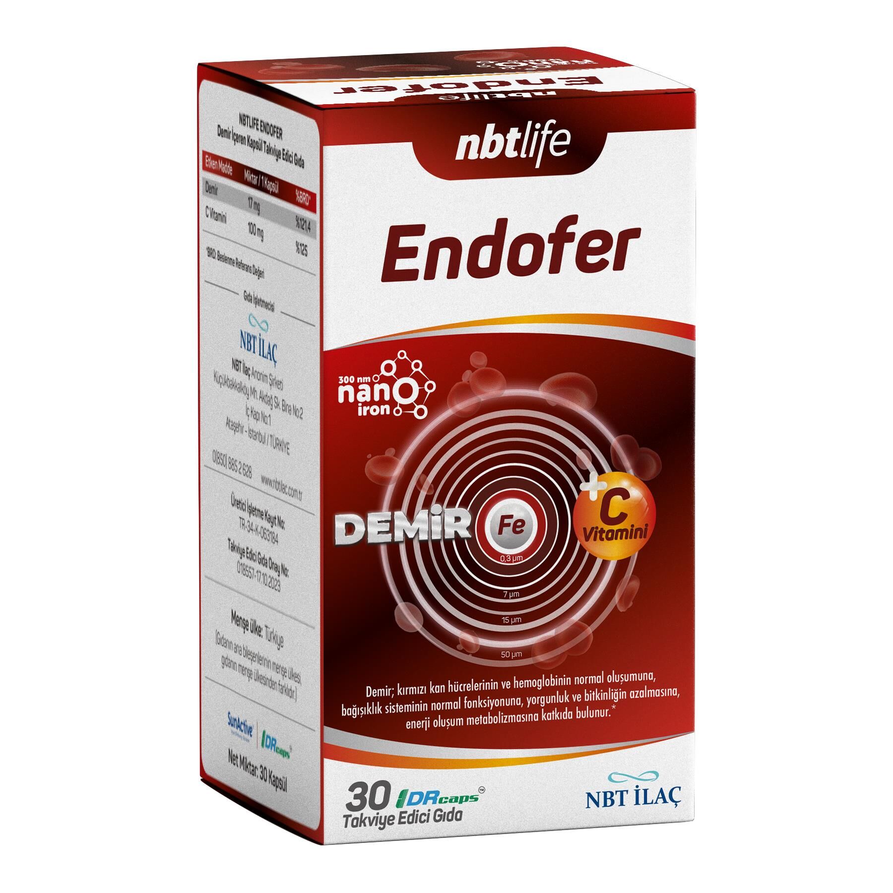 Nbt Life Endofer Demir 30 Kapsül