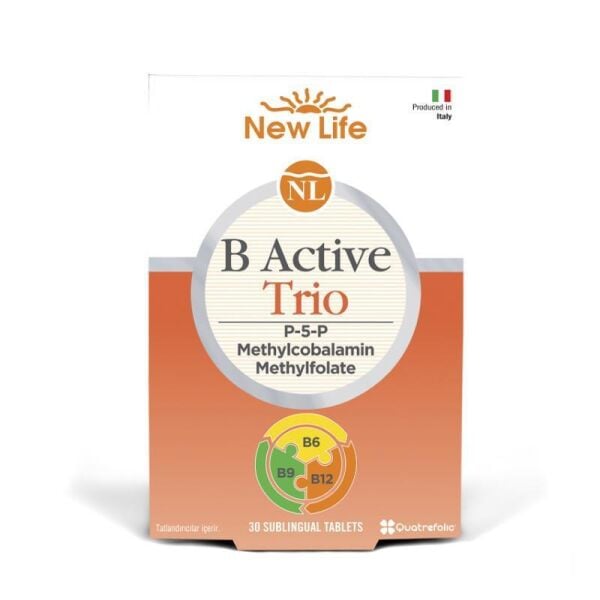 New Life B Active Trio Takviye Edici Gıda 30 Dilaltı Tablet