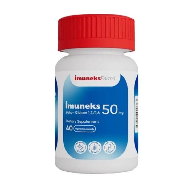 İmuneks 50mg Beta-Glukan Takviye Edici Gıda 40 Tablet