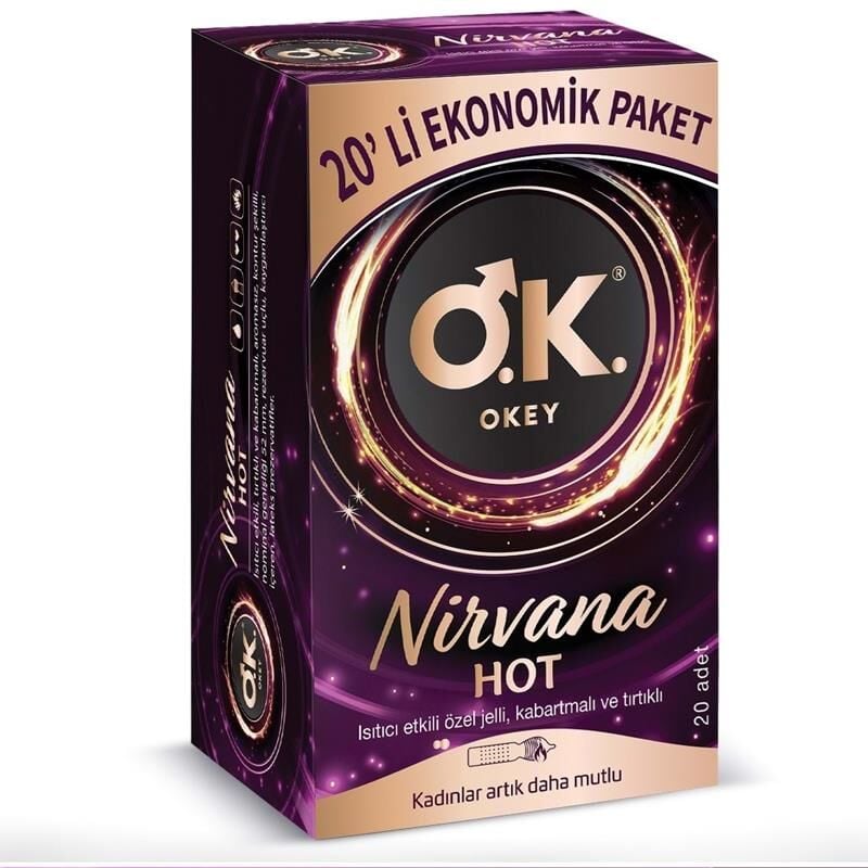 Okey Nirvana Hot Prezervatif 20 Adet