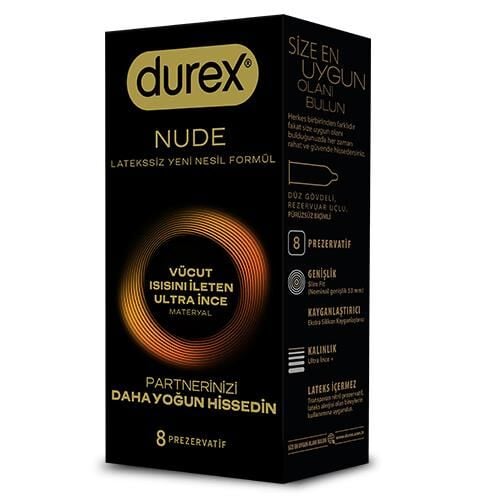Durex NUDE Prezervatif 8 li