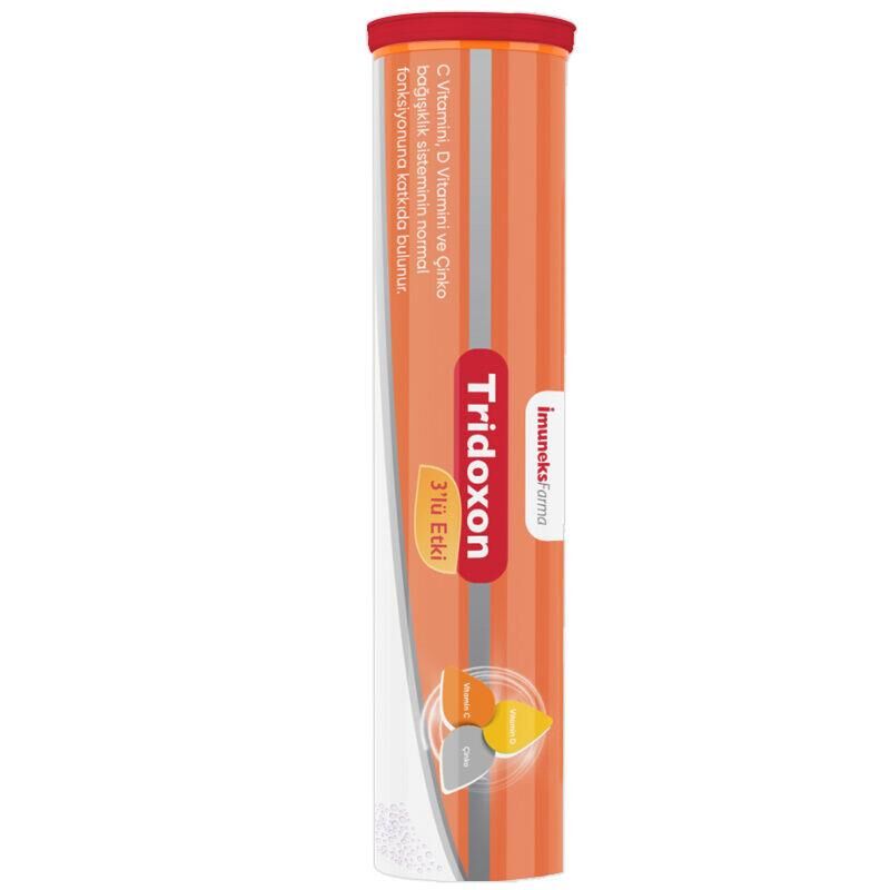 İmuneks Farma Tridoxon 3'lü Etki Takviye Edici Gıda 15 Efervesan Tablet