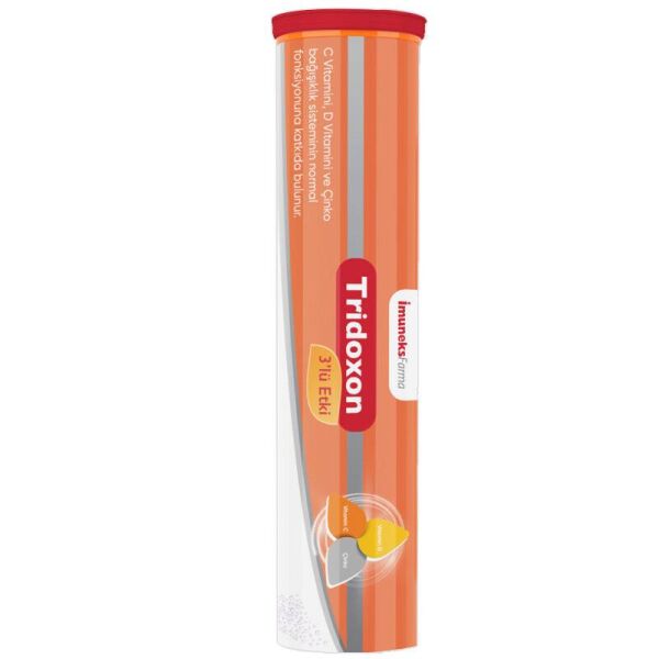 İmuneks Farma Tridoxon 3'lü Etki Takviye Edici Gıda 15 Efervesan Tablet