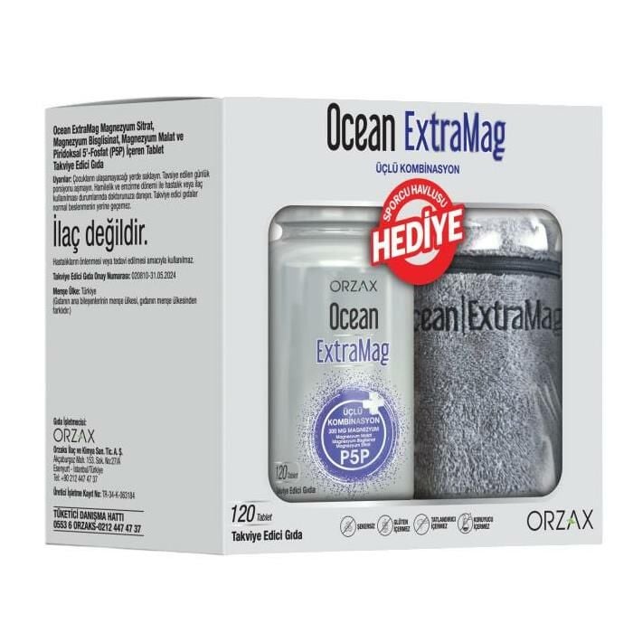 Ocean Extramag 120 Tablet + Sporcu Havlu Hediyeli