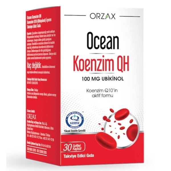 Ocean Coenzyme Q10 QH 100 mg Ubiquinol 30 Kapsül