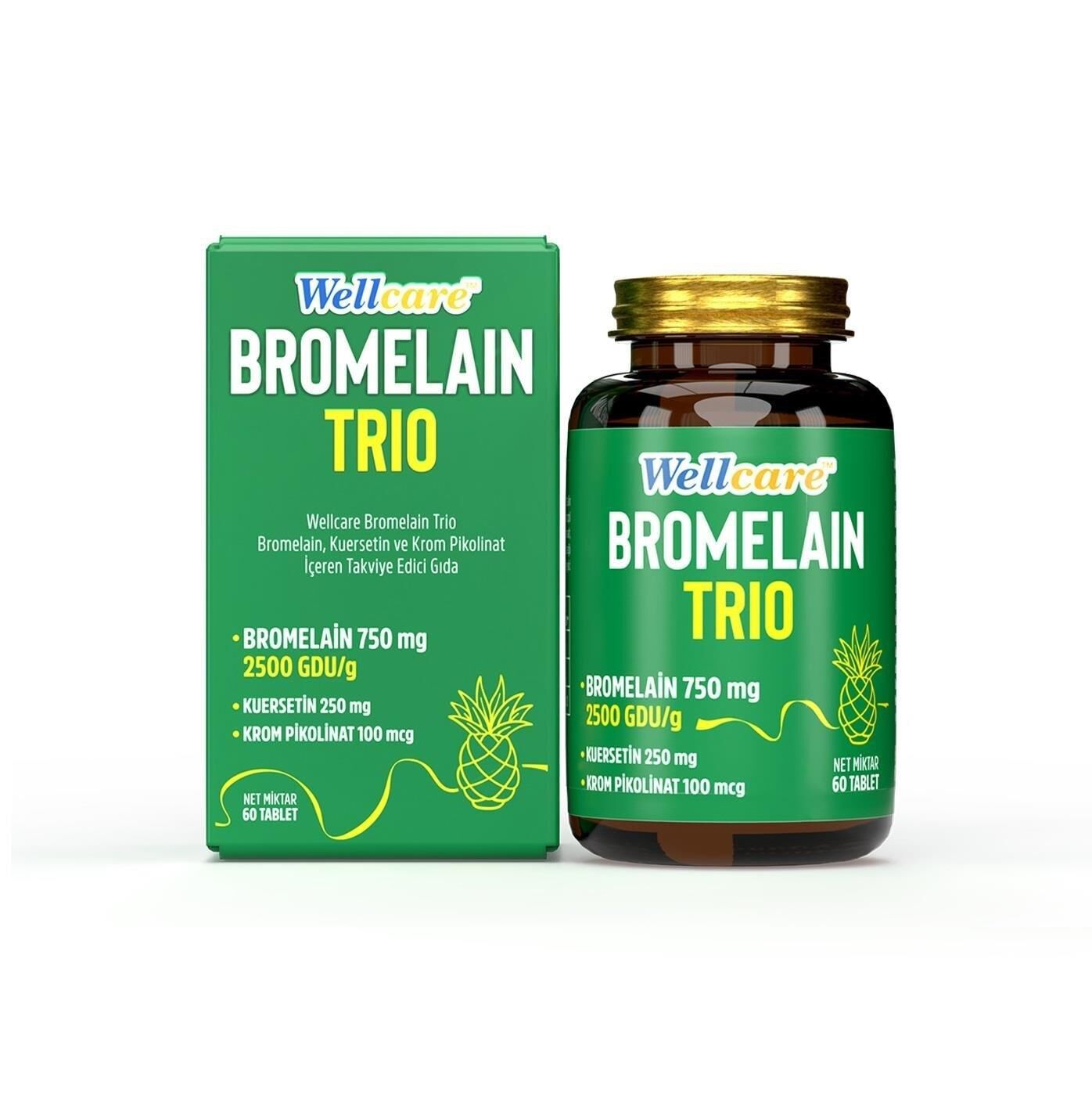 Wellcare Bromelain Trio 60 Tablet