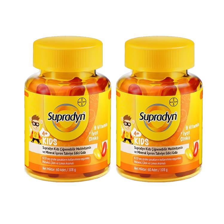 Supradyn Kids Multivitamin ve Mineral 60 Tablet x 2 adet