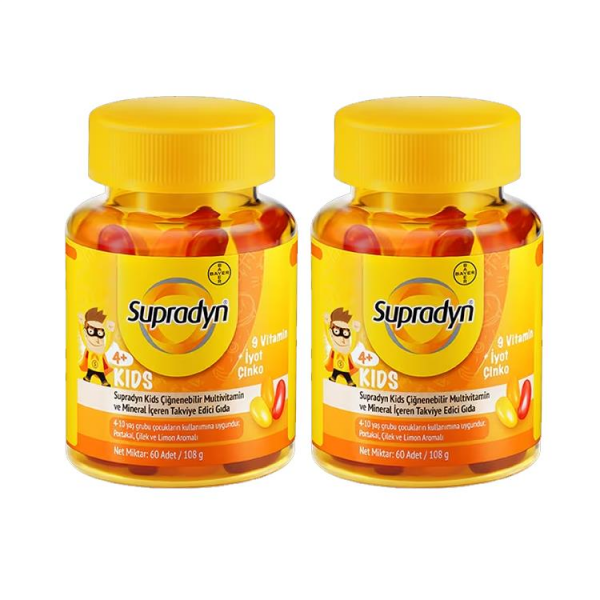 Supradyn Kids Multivitamin ve Mineral 60 Tablet x 2 adet