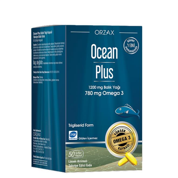 Ocean Plus Omega 3 1200 mg 50 Kapsül