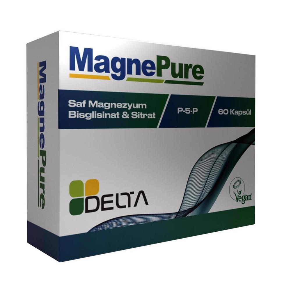 Magnepure Saf Magnezyum Bisglisinat ve Sitrat 60 Kapsül