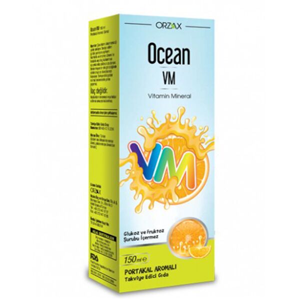 Ocean VM Vitamin Mineral Şurup Portakal Aromalı 150 ml