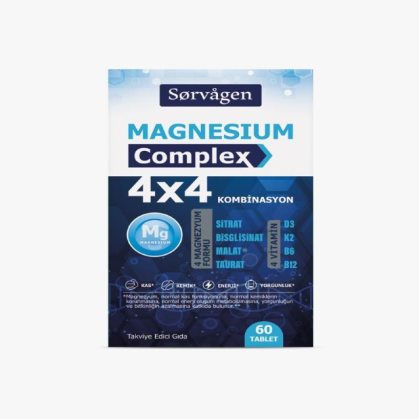 Sorvagen Magnezyum Complex 4*4 Kombinasyon 60 tablet