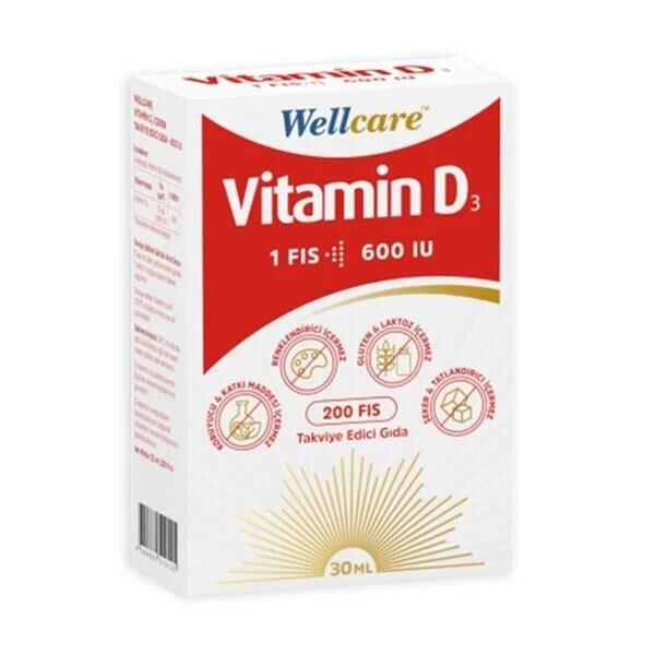 Wellcare Vitamin D3 600 IU Sprey 30 ml