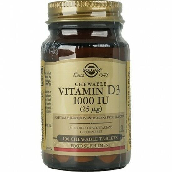Solgar Vitamin D3 1000 ıu (25 µg) 100 Çiğneme Tablet