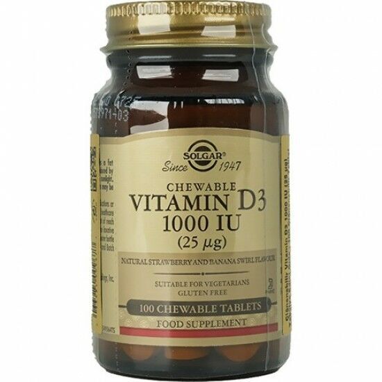 Solgar Vitamin D3 1000 ıu (25 µg) 100 Çiğneme Tablet