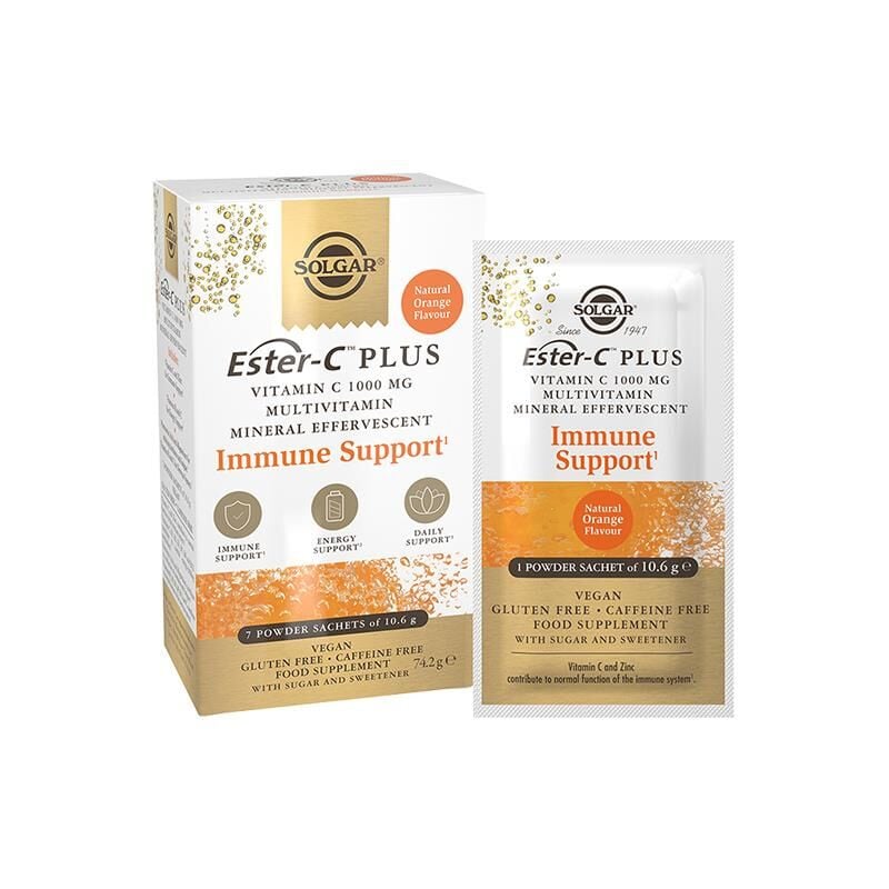 Solgar Ester-C Plus Vitamin C 1000 mg Multivitamin Mineral Efervesan 7 Saşe
