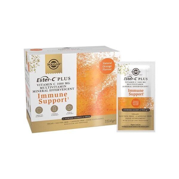 Solgar Ester C Plus Vitamin C 1000 mg Multivitamin Mineral Efervesan 21 Saşe